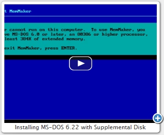 Installing MS-DOS 6.22 with Supplemental Disk