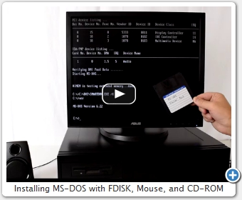 Installing MS-DOS with FDISK, Mouse, and CD-ROM
